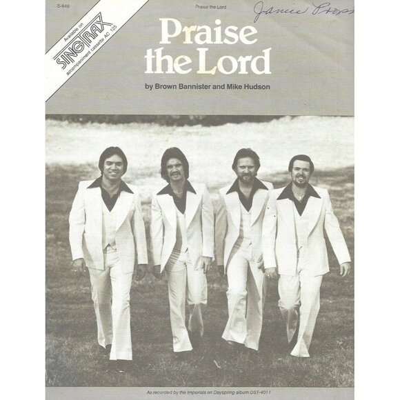 Dayspring Other - Praise the Lord Sheet Music 1980 DaySpring Imperials Gospel Piano Vocal